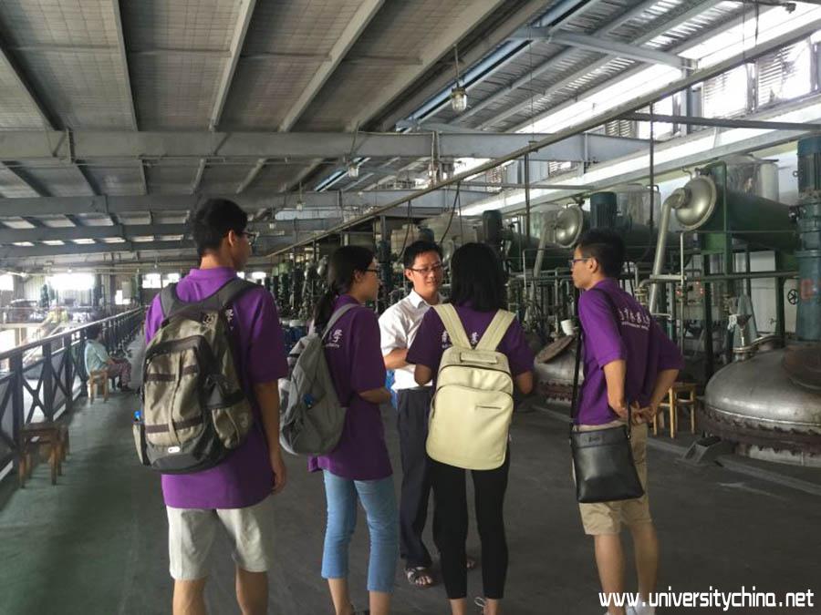 南京林业大学调研团队走进制胶车间了解制胶流程